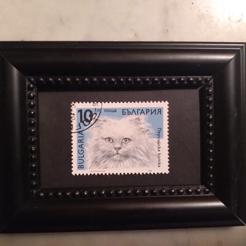 Tchotchke Stamp Art -  Domestic House Cat
